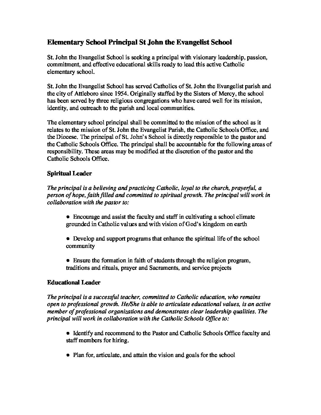 SJE Principal Final Job description CS Alliance